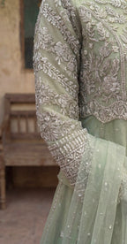 Zaigham | Lehnga | Pistachio