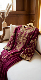 Mehfil | 3 Piece | Stitched Suit | Red