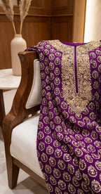 Maha | 3 Piece | Stitched Suit | Purple