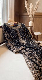 Tamanna | 3 Piece | Stitched Suit | Black