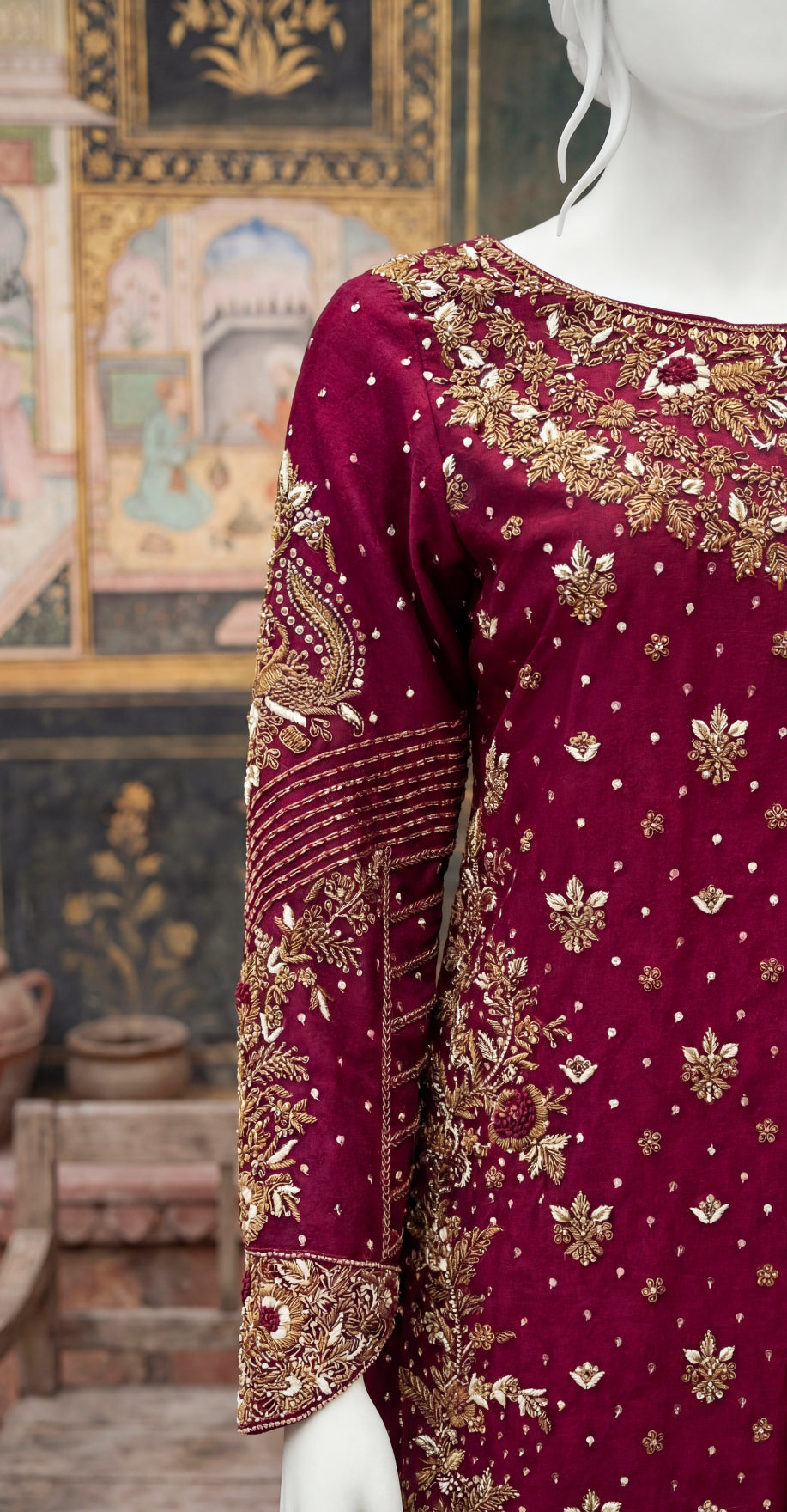Janan | 3 Piece | Stitched Suit | Red