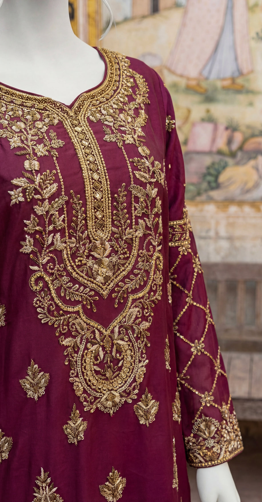 Mehfil | 3 Piece | Stitched Suit | Red