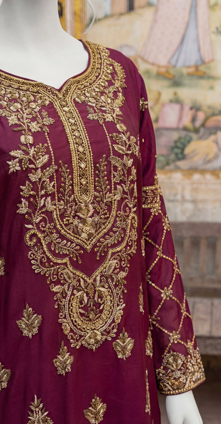 Mehfil | 3 Piece | Stitched Suit | Red