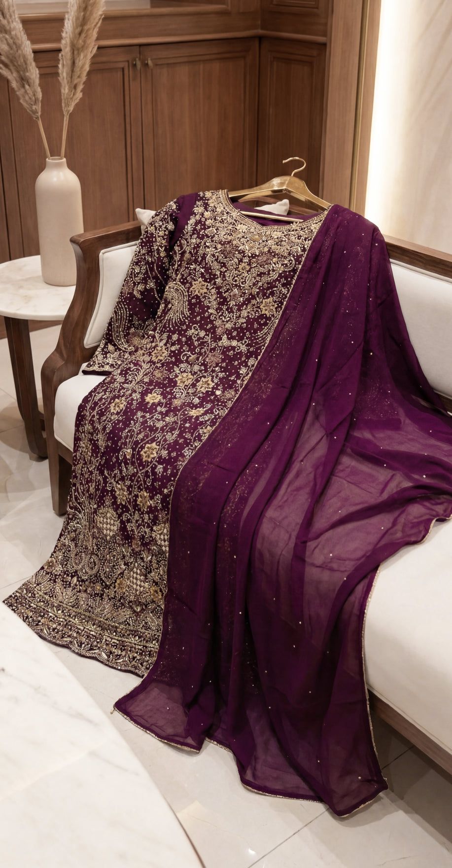 Zimmal | 3 Piece | Stitched Suit | Purple