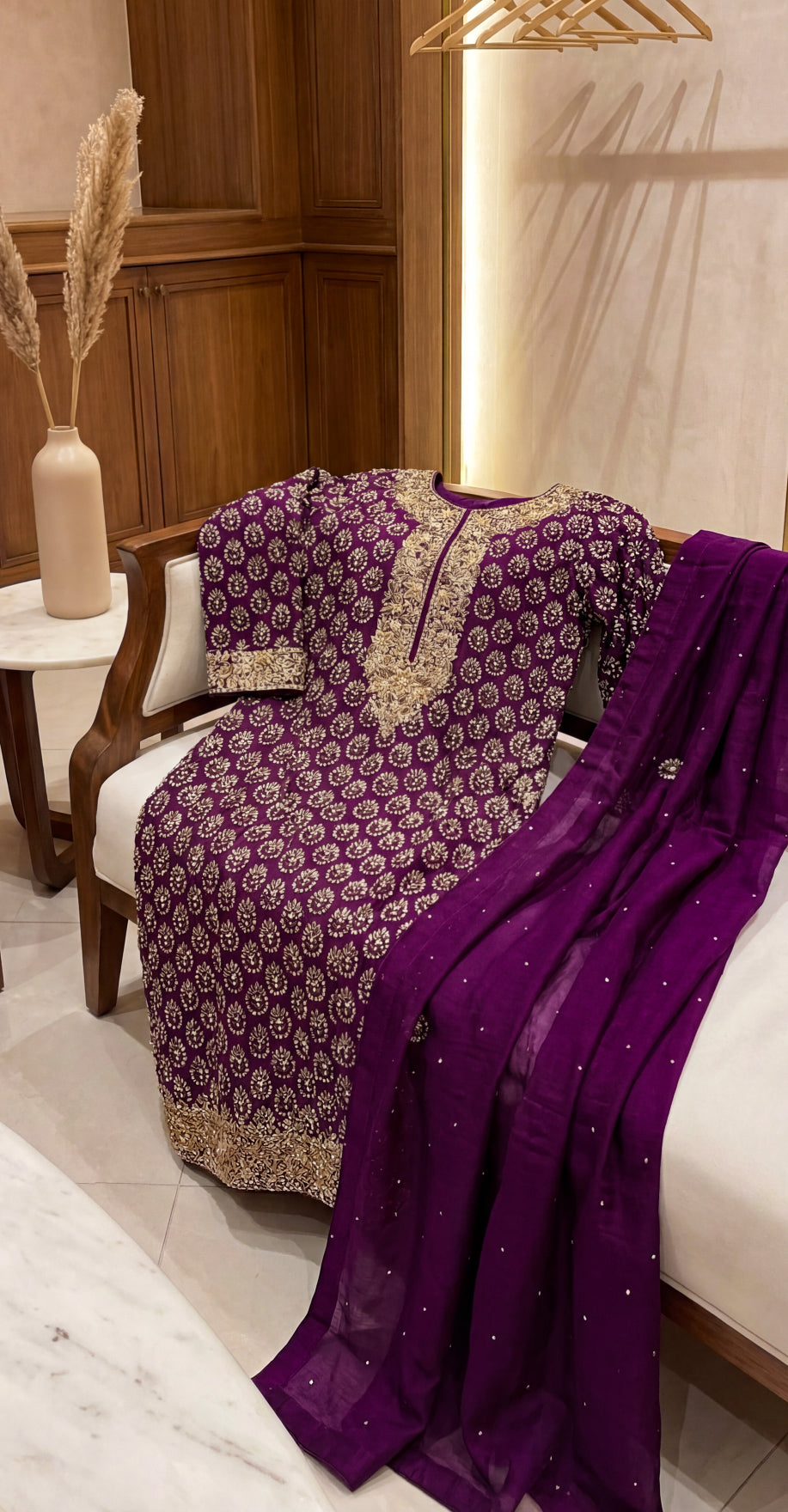 Maha | 3 Piece | Stitched Suit | Purple