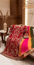 Rangrasiya | 3 Piece | Stitched Suit | Red & Multi