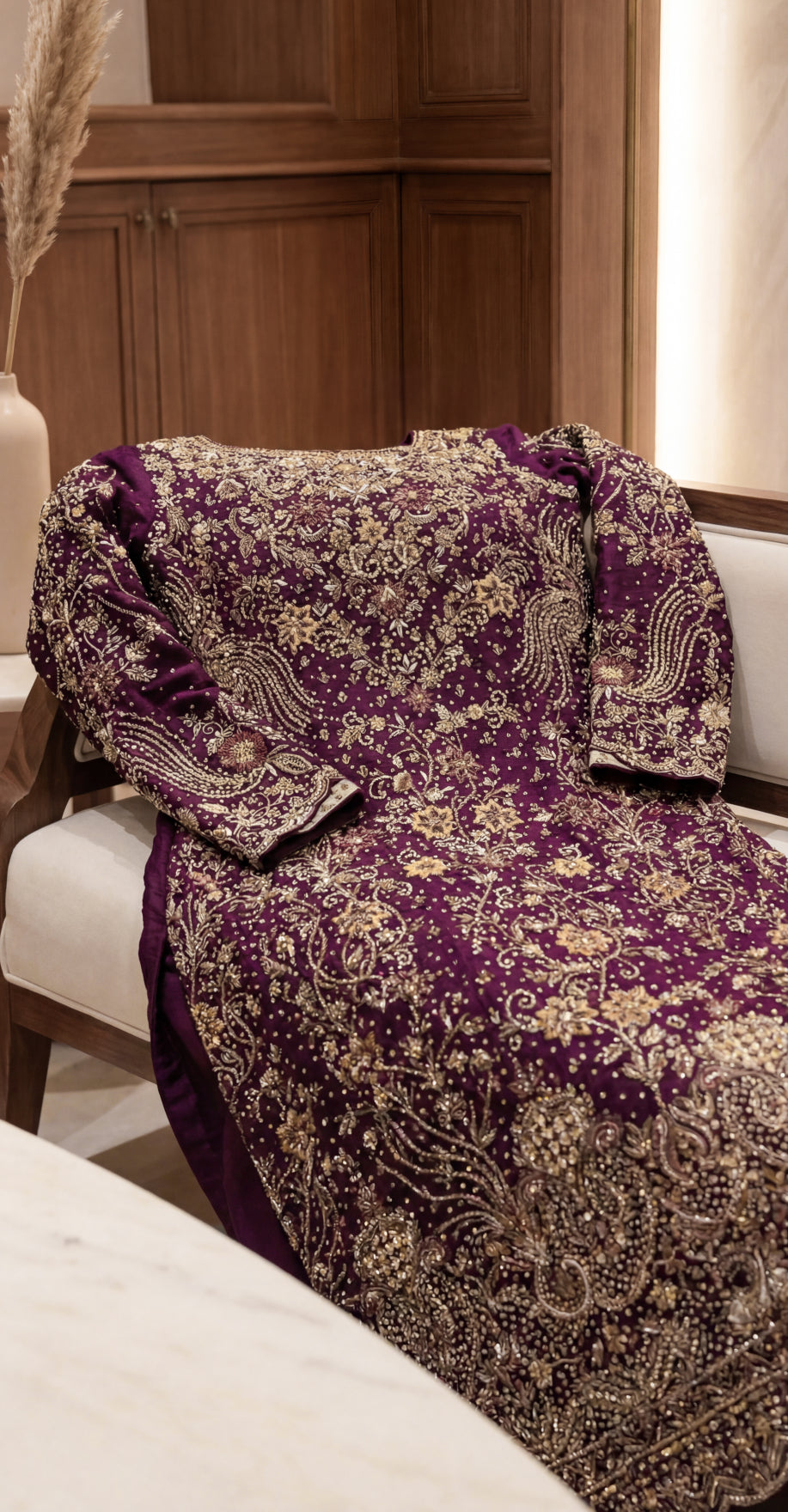 Zimmal | 3 Piece | Stitched Suit | Purple