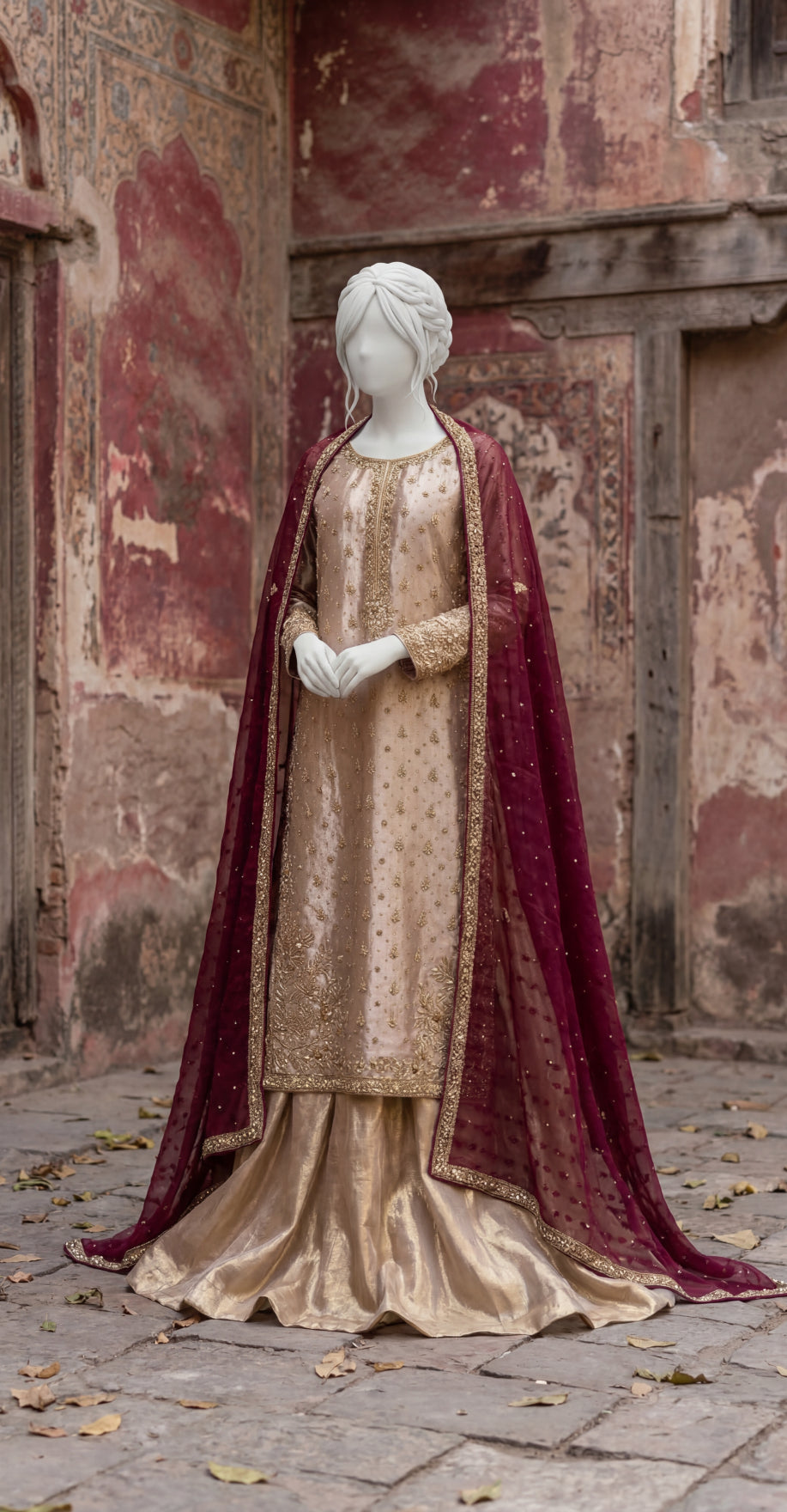 Nishat | Farshi Lehenga | Golden