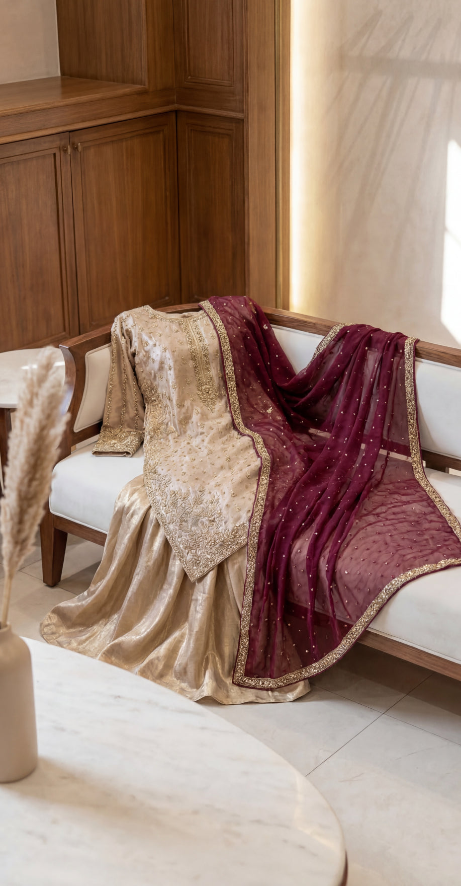 Nishat | Farshi Lehenga | Golden