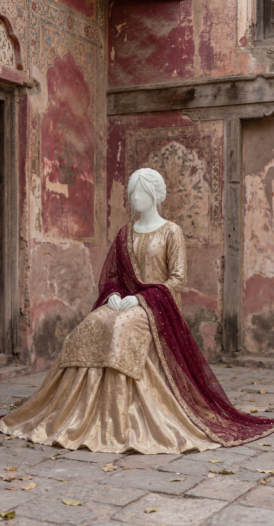 Nishat | Farshi Lehenga | Golden