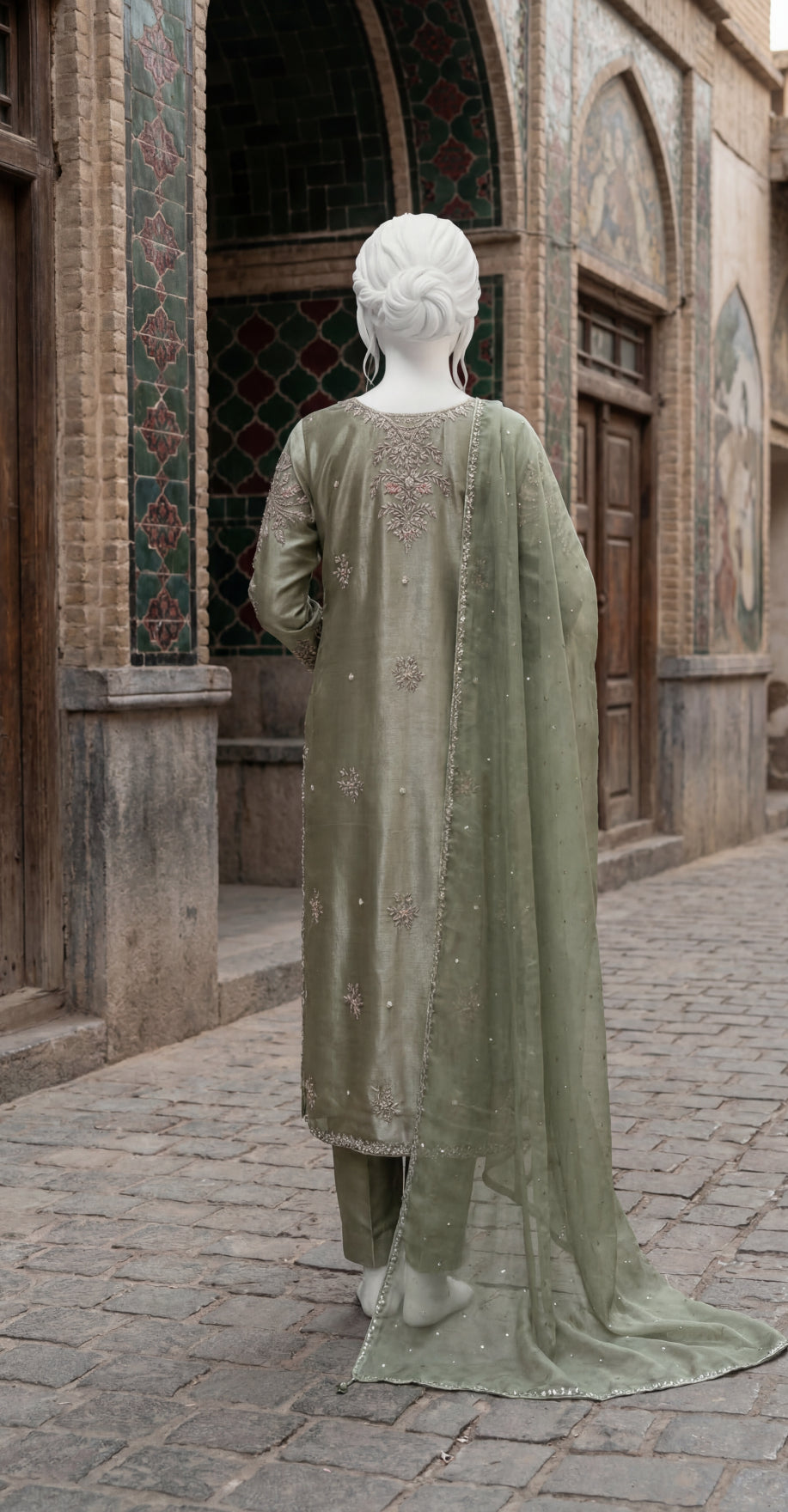 Alyra | 3 Piece | Stitched Suit | Grey