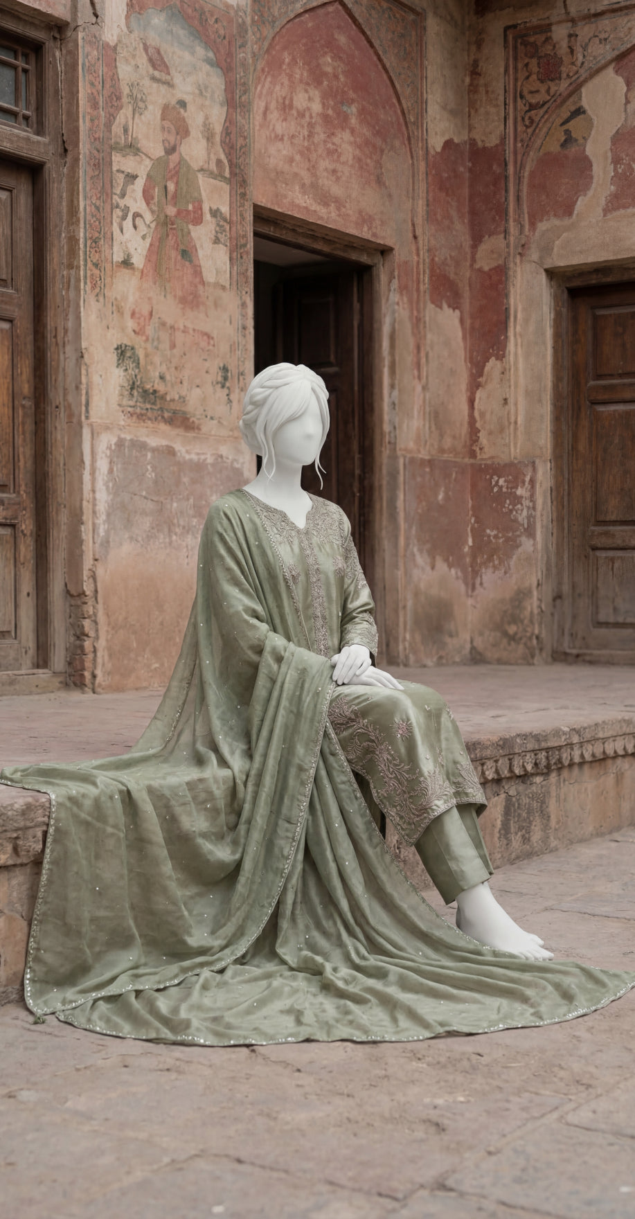 Alyra | 3 Piece | Stitched Suit | Ash Pista