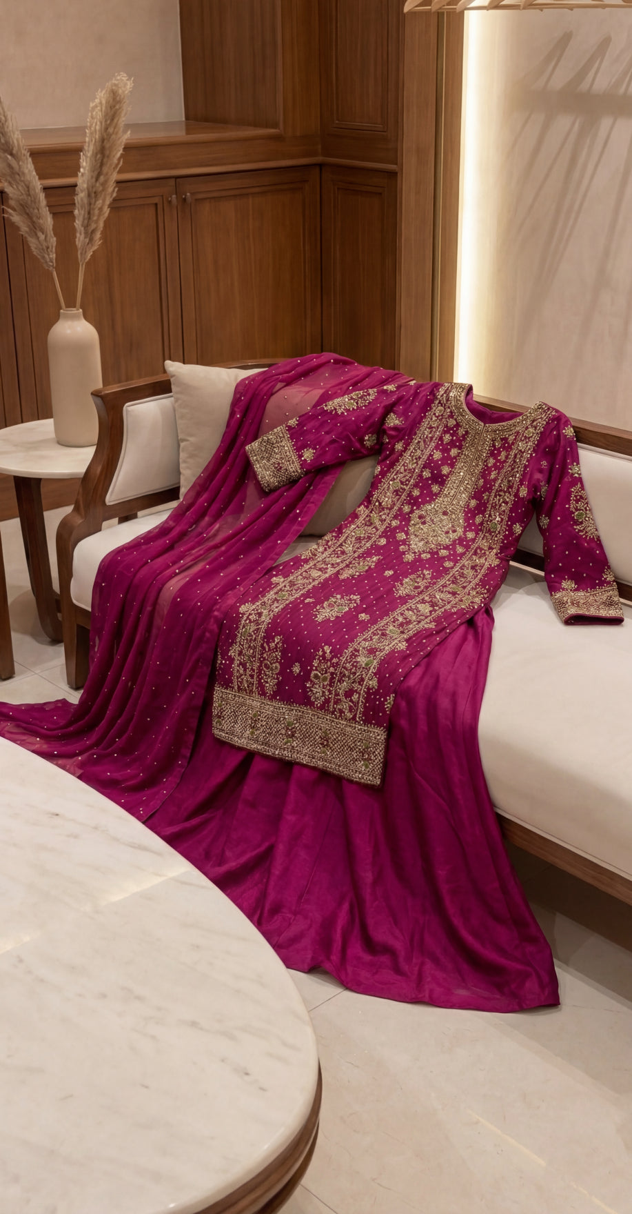 Afsana | 3 Piece | Stitched Suit | Red
