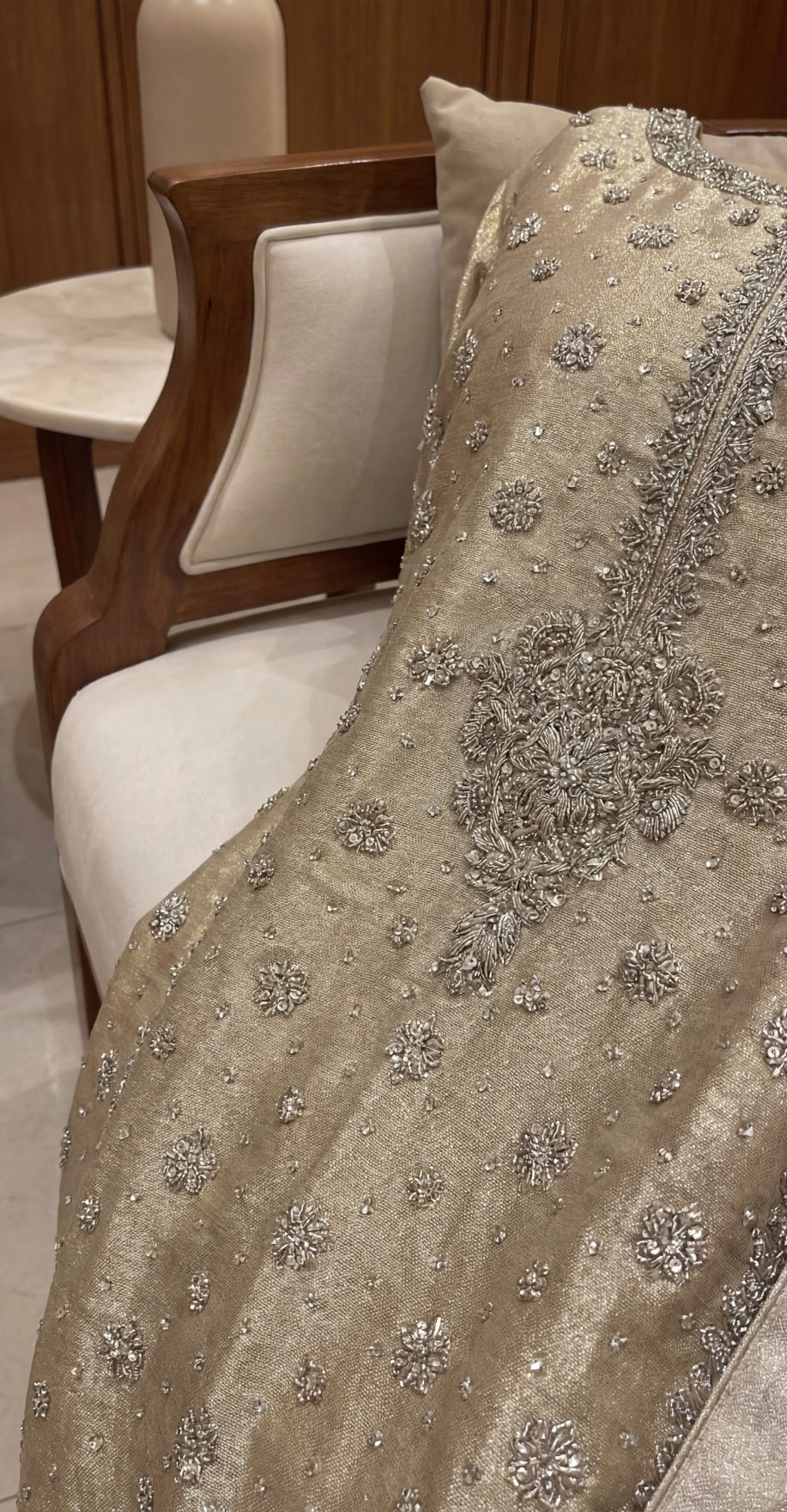 Arshiya | 3 Piece | Stitched Suit | Beige