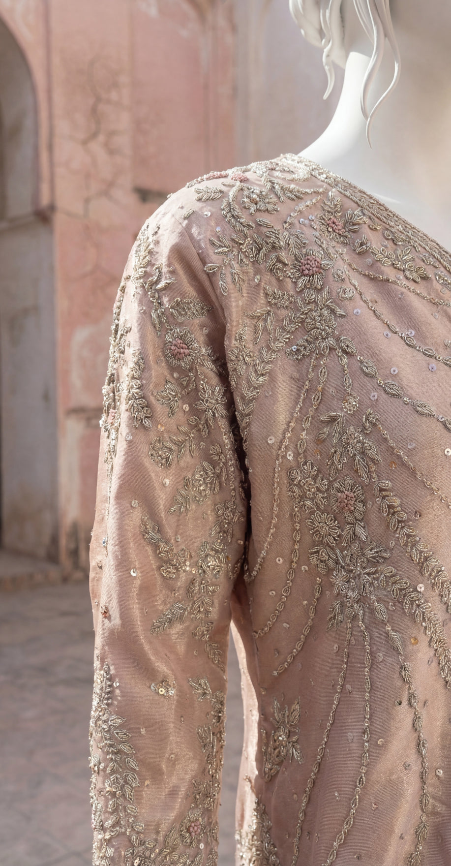 Nagma | 3 Piece | Stitched Suit | Blush Pink