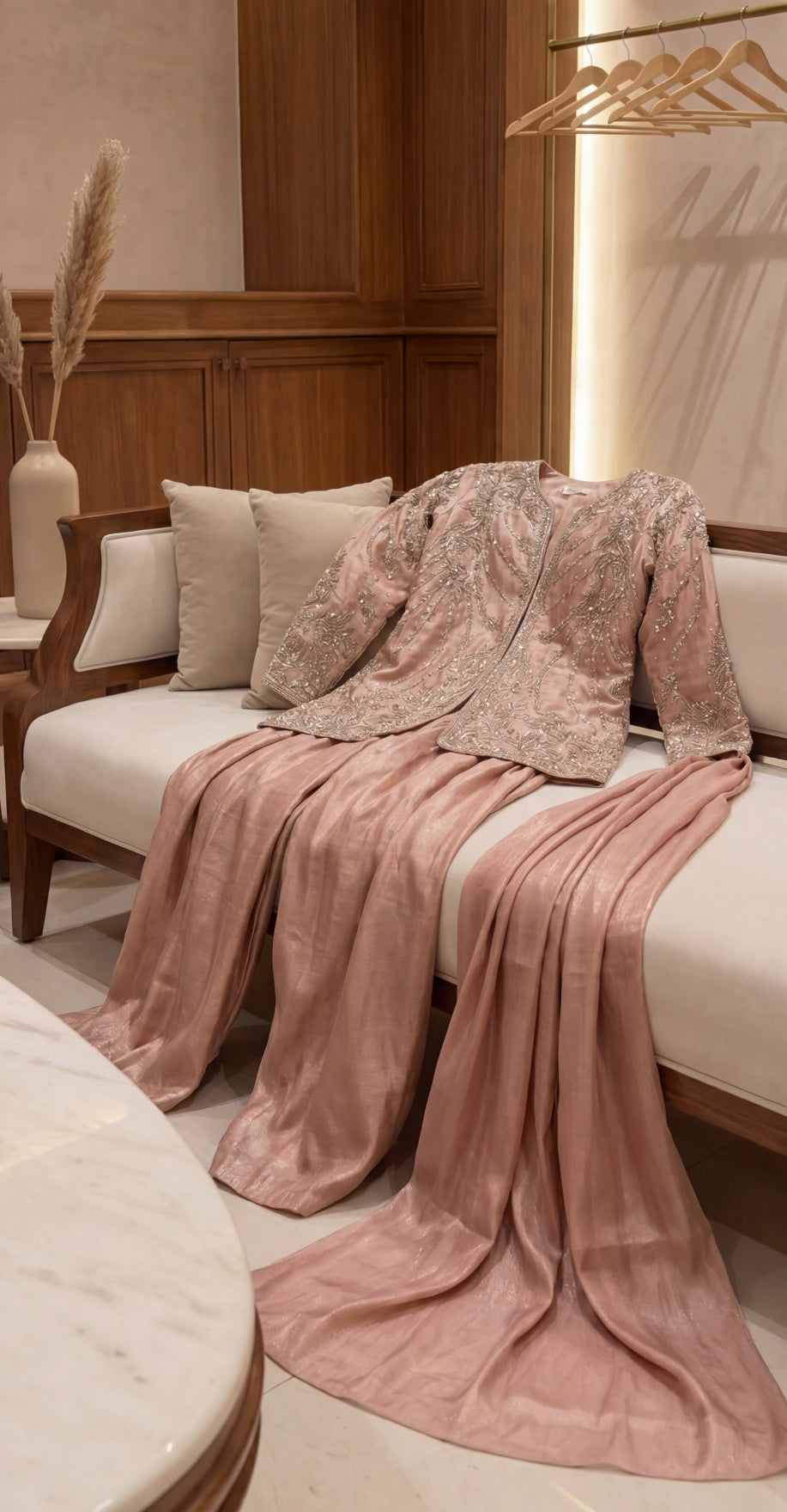 Nagma | 3 Piece | Stitched Suit | Blush Pink