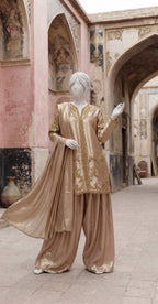 Elsa | 3 Piece | Stitched Suit | Golden