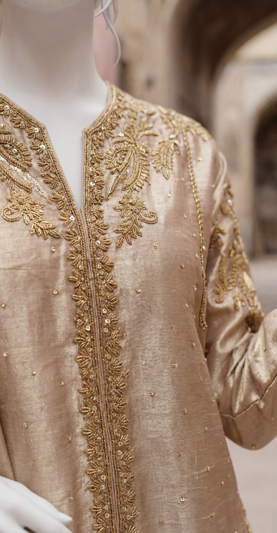 Elsa | 3 Piece | Stitched Suit | Golden