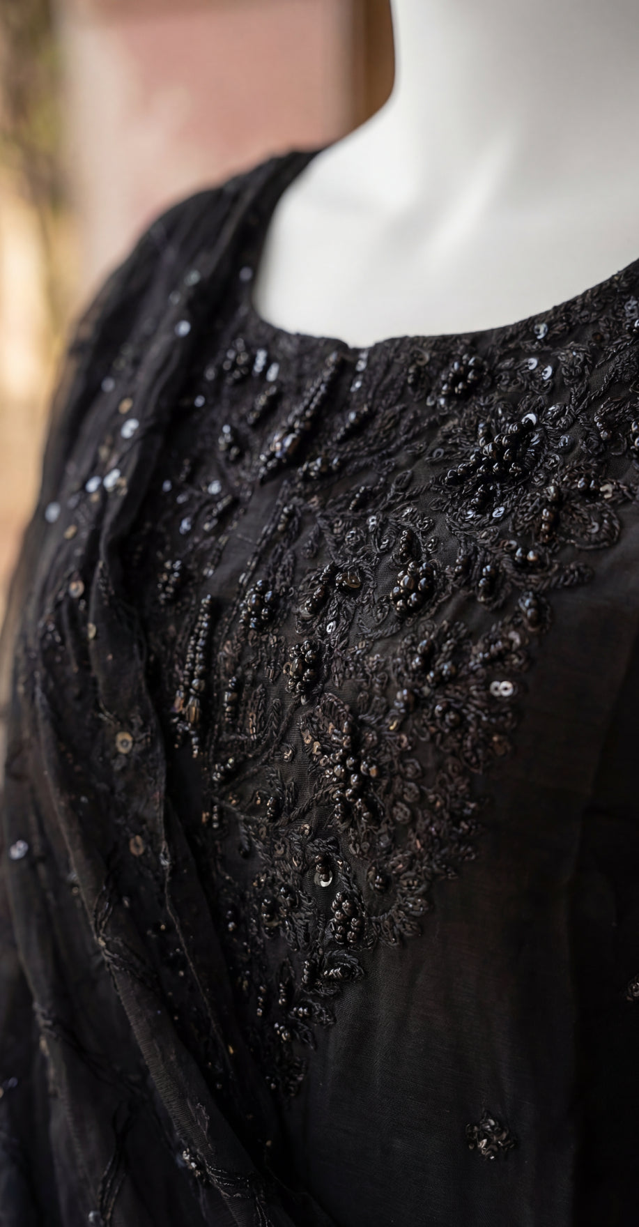 Anshara | 3 Piece | Stitched Suit | Black