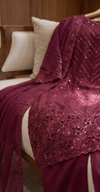 Uroosha | 3 Piece | Stitched Suit | Red