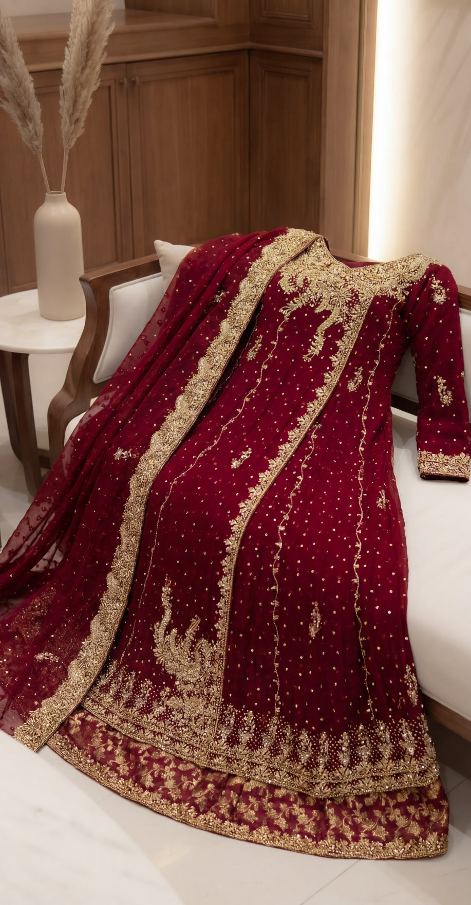 Fasana | Farshi Lehenga | Red