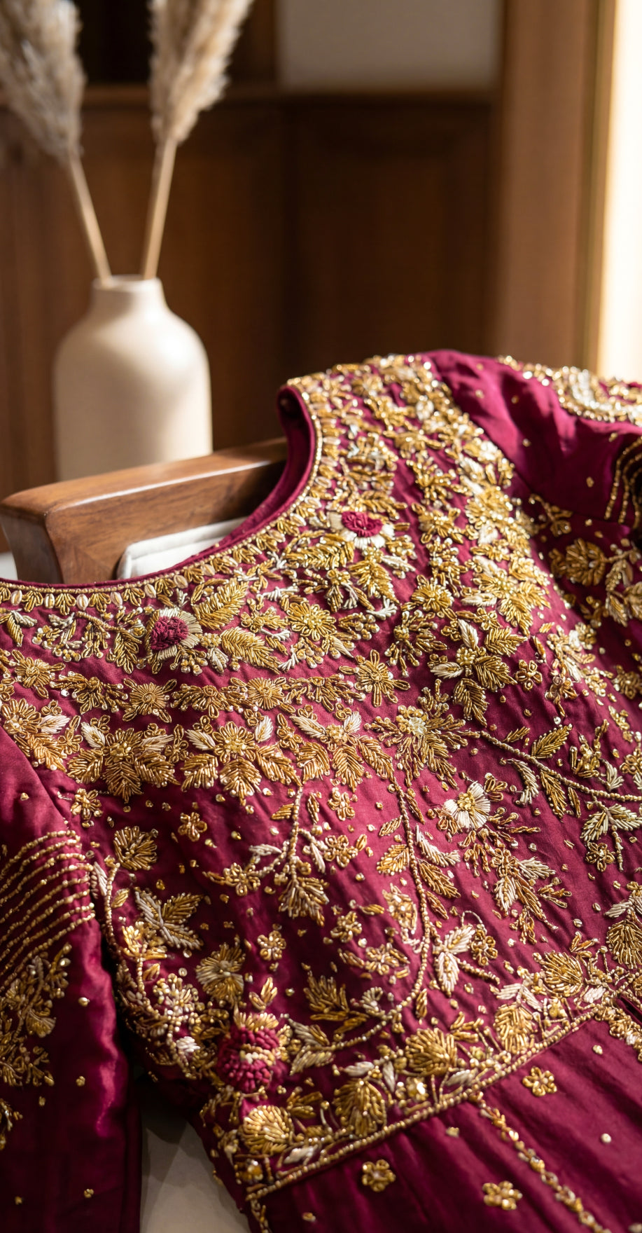 Makhmal | Farshi Lehenga | Red