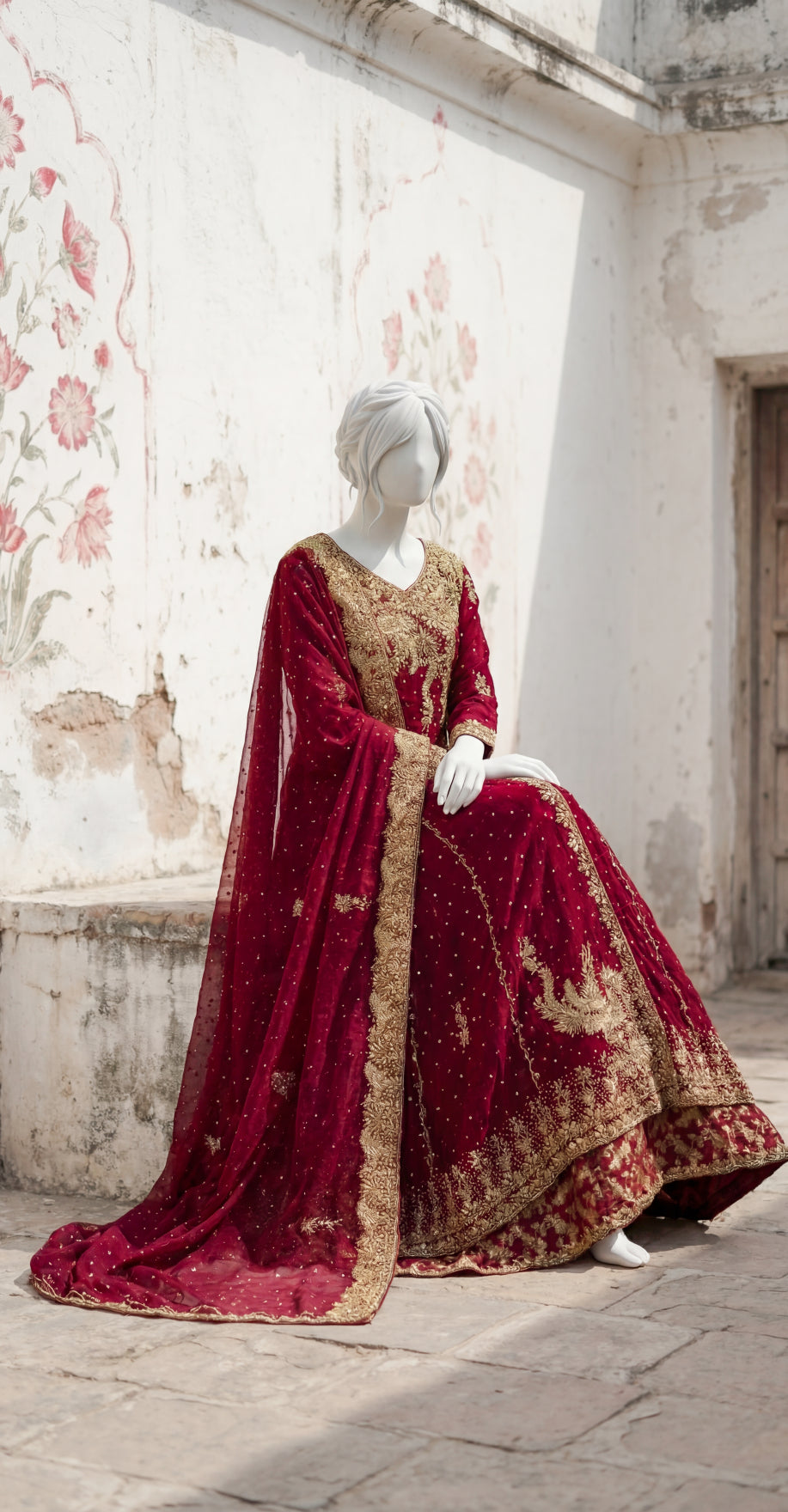 Fasana | Farshi Lehenga | Red