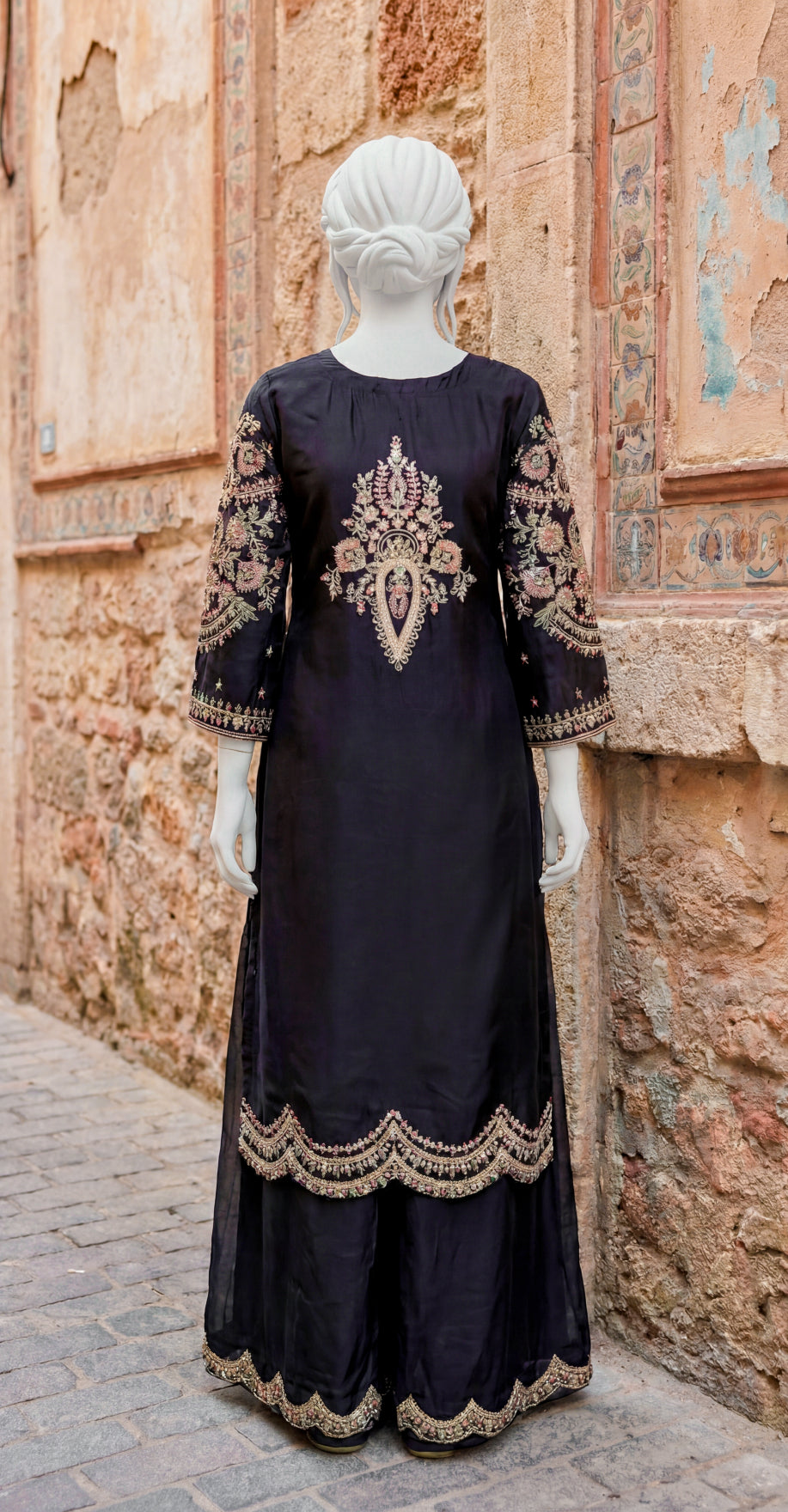 Chahat | 3 Piece | Stitched Suit | Black