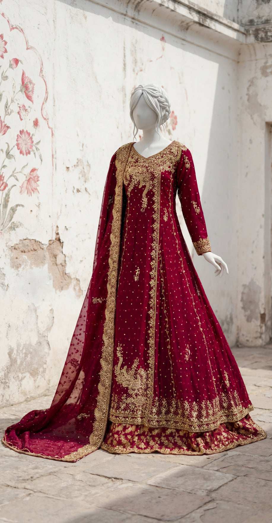 Fasana | Farshi Lehenga | Red