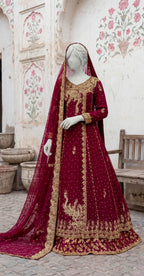 Fasana | Farshi Lehenga | Red