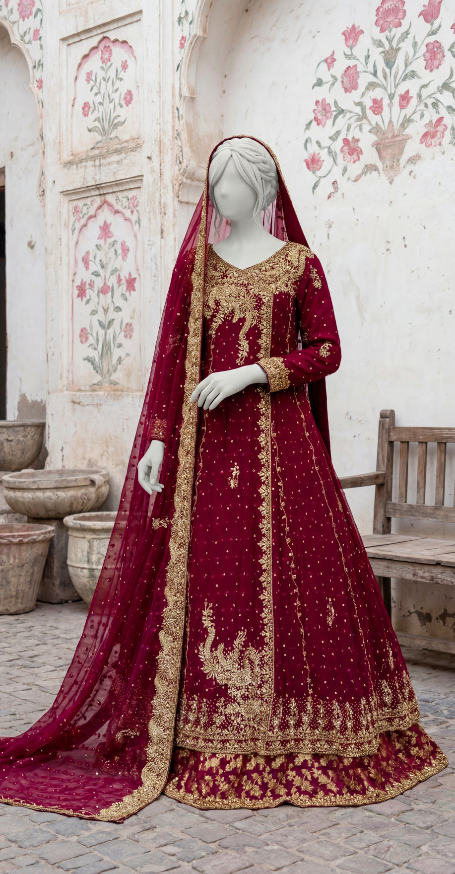 Fasana | Farshi Lehenga | Red