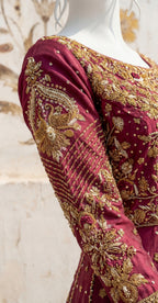 Makhmal | Farshi Lehenga | Red