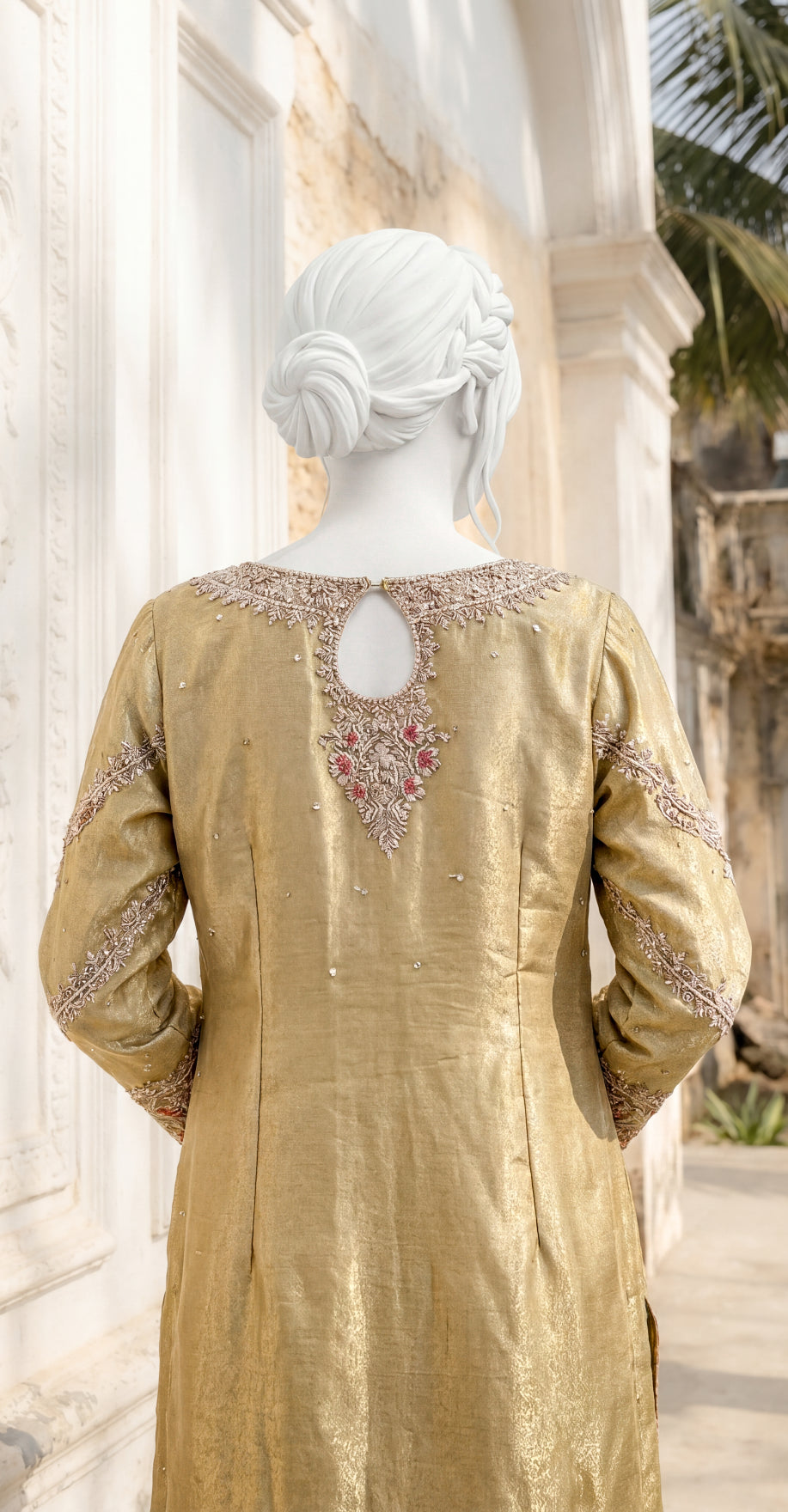 Soviya| 3 Piece | Stitched Suit | Golden
