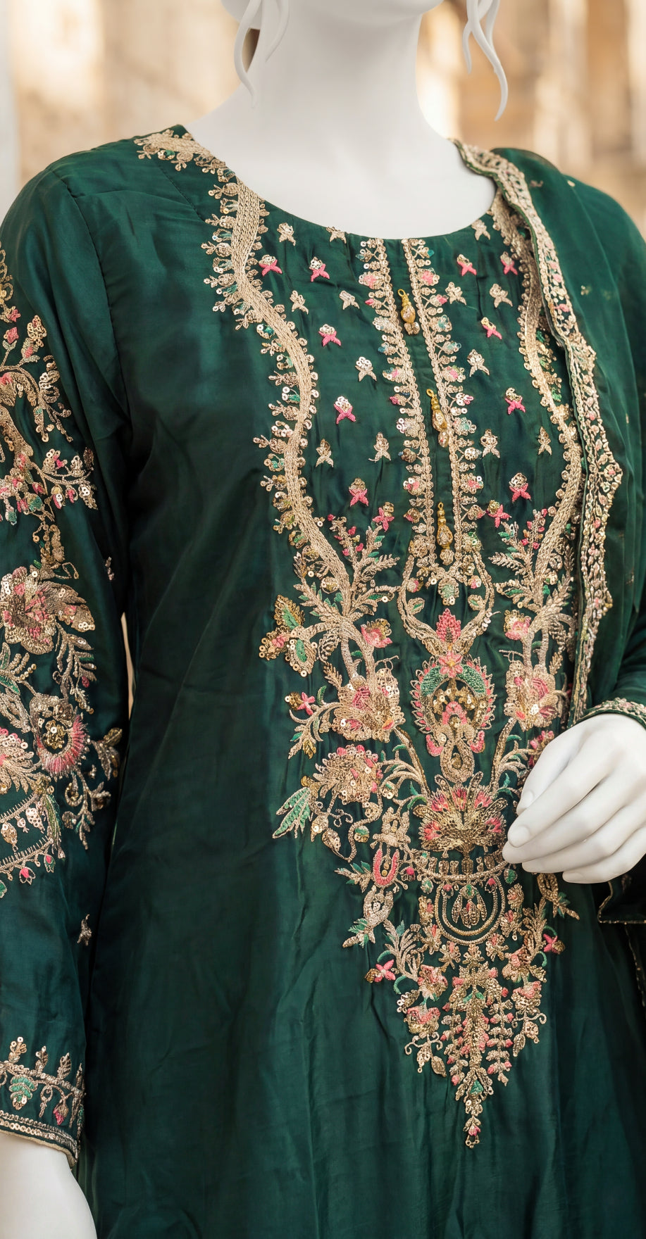 Sumona | 3 Piece | Stitched Suit | Green
