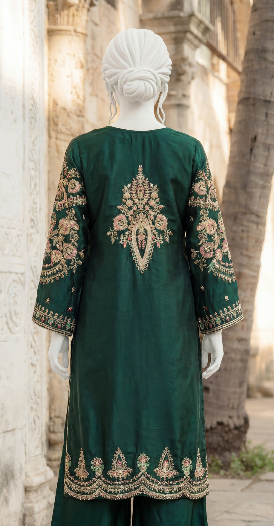 Sumona | 3 Piece | Stitched Suit | Green