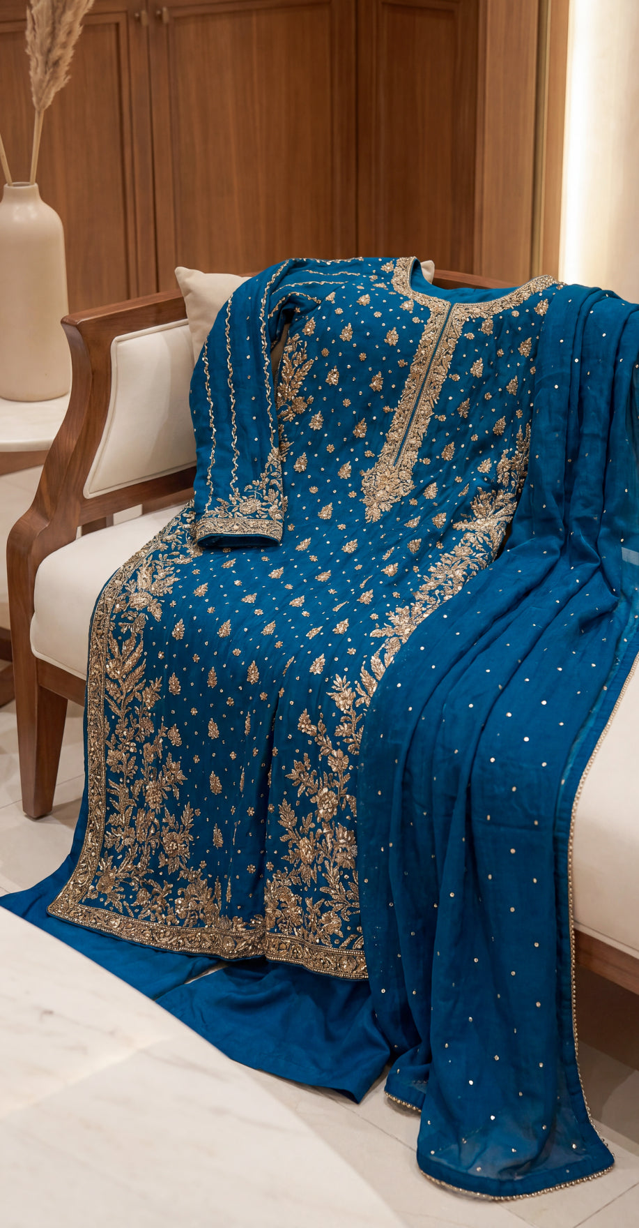 Banafshaan | 3 Piece | Stitched Suit | Blue