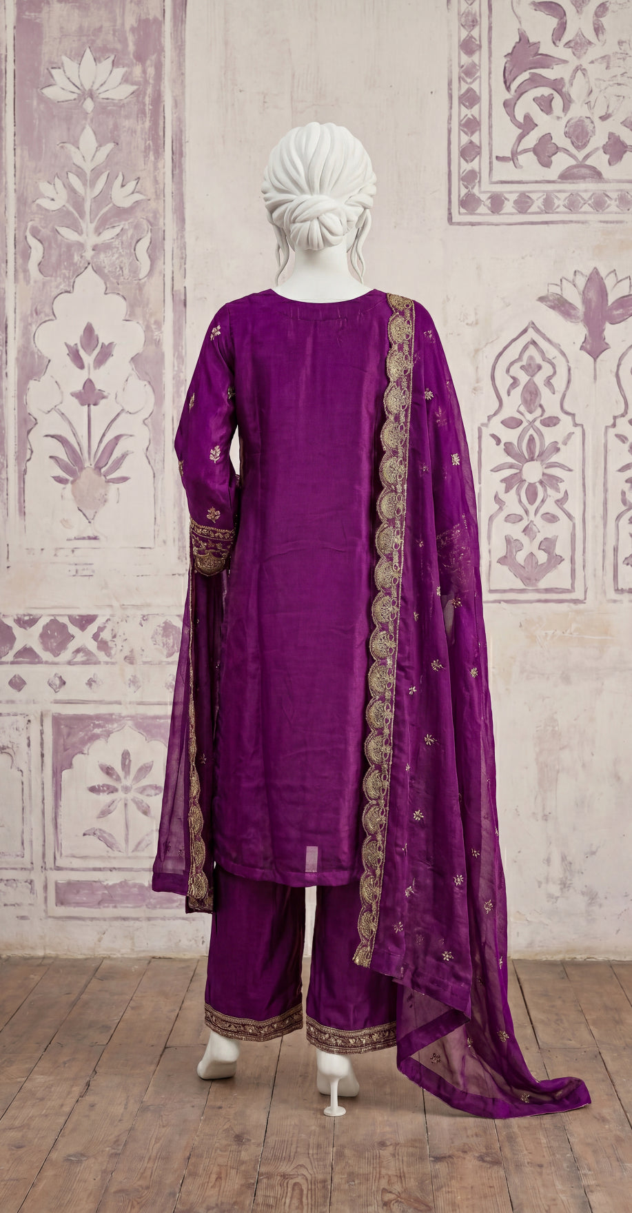 Shania | 3 Piece | Stitched Suit | Magenta