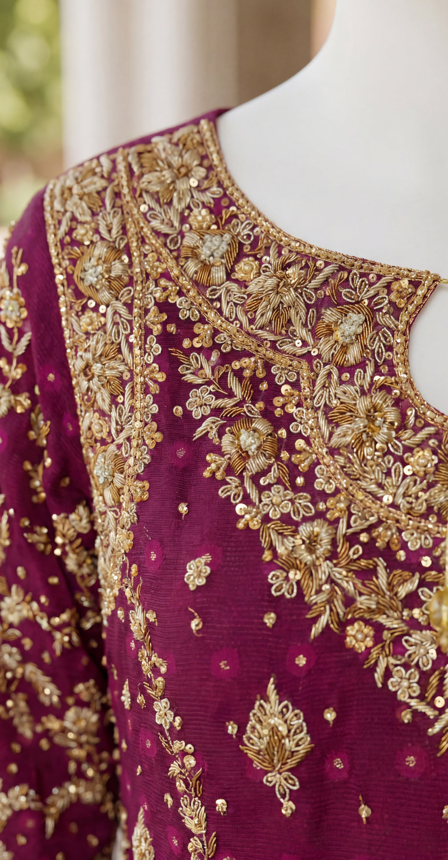 Gulfaam | 3 Piece | Stitched Suit | Magenta