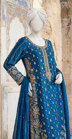 Banafshaan | 3 Piece | Stitched Suit | Blue