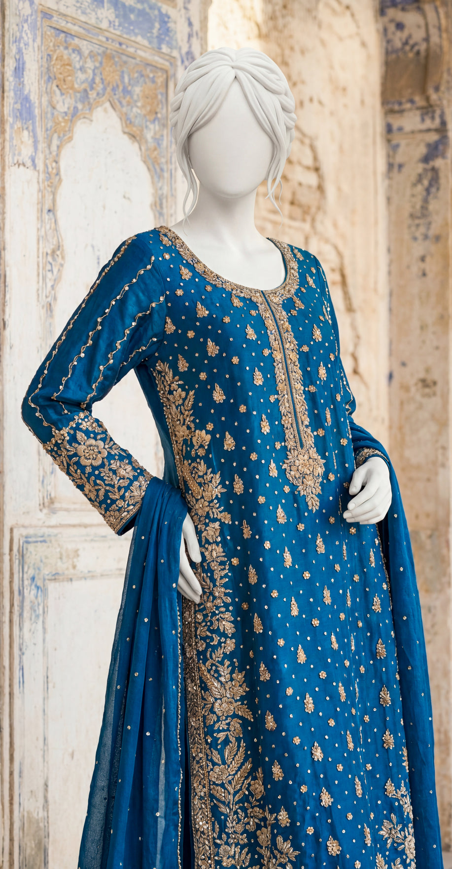 Banafshaan | 3 Piece | Stitched Suit | Blue
