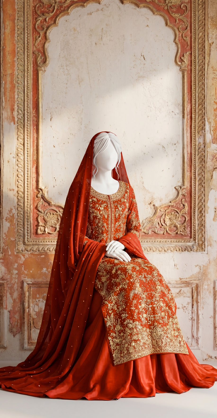 Farasat | Lehenga | Orange