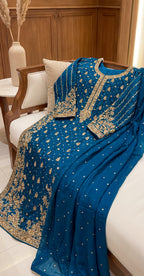 Banafshaan | 3 Piece | Stitched Suit | Blue