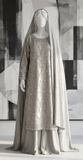Ujala | 3 Piece | Stitched Suit | Ivory