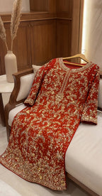 Farasat | Lehenga | Orange