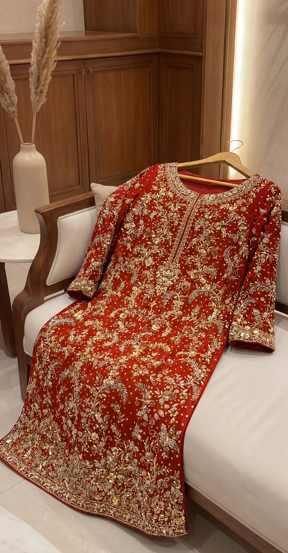 Farasat | Lehenga | Orange