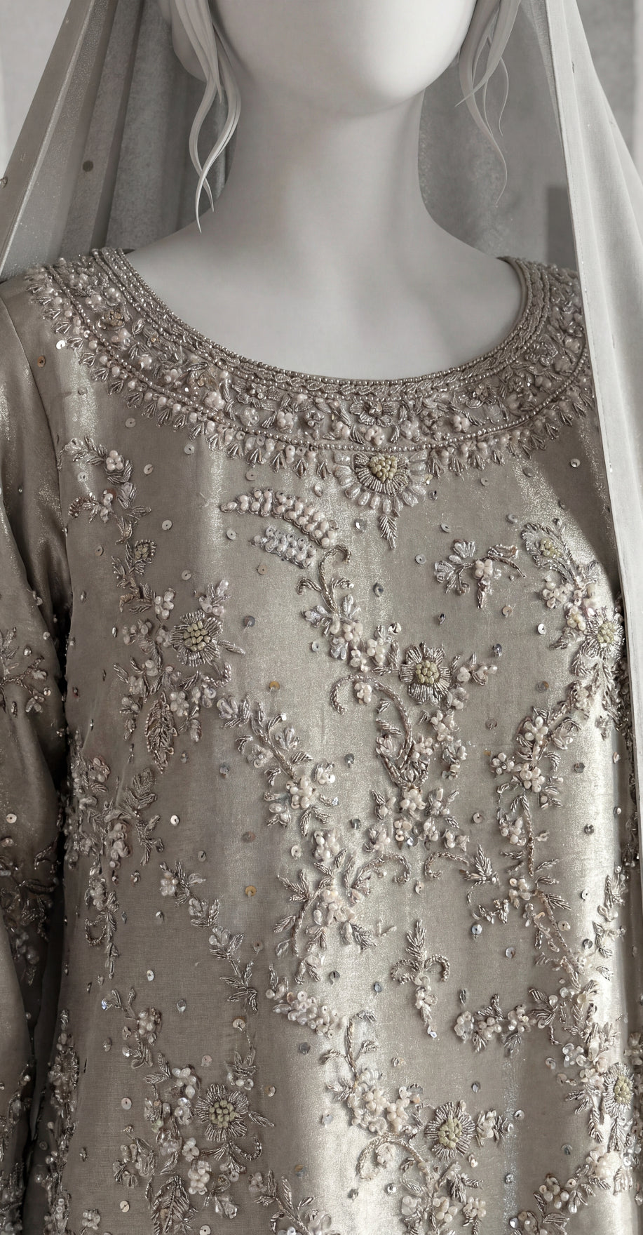 Ujala | 3 Piece | Stitched Suit | Ivory