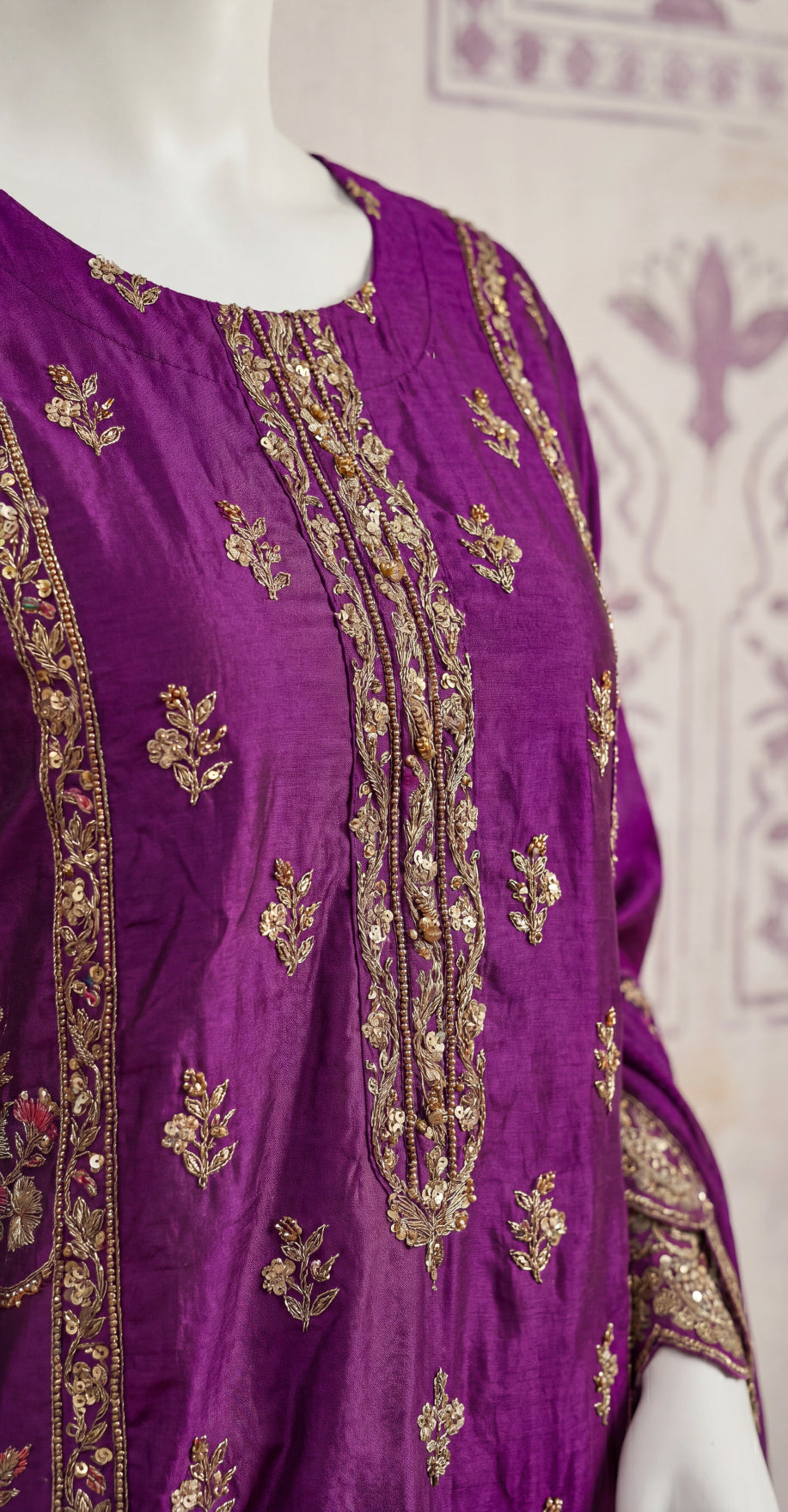 Shania | 3 Piece | Stitched Suit | Magenta