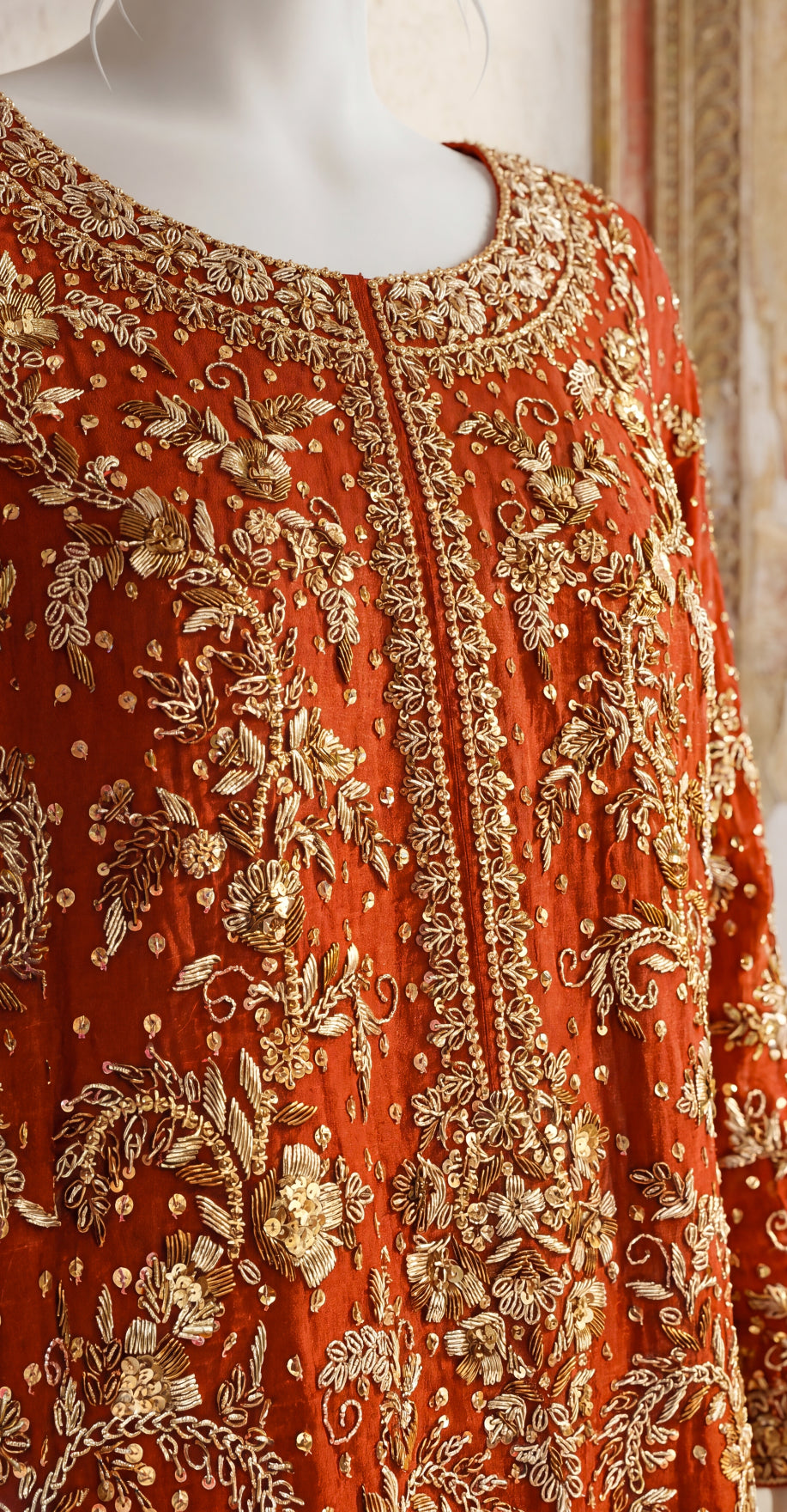 Farasat | Lehenga | Orange