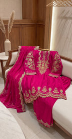 Jessica | 3 Piece | Stitched Suit | Hot Pink
