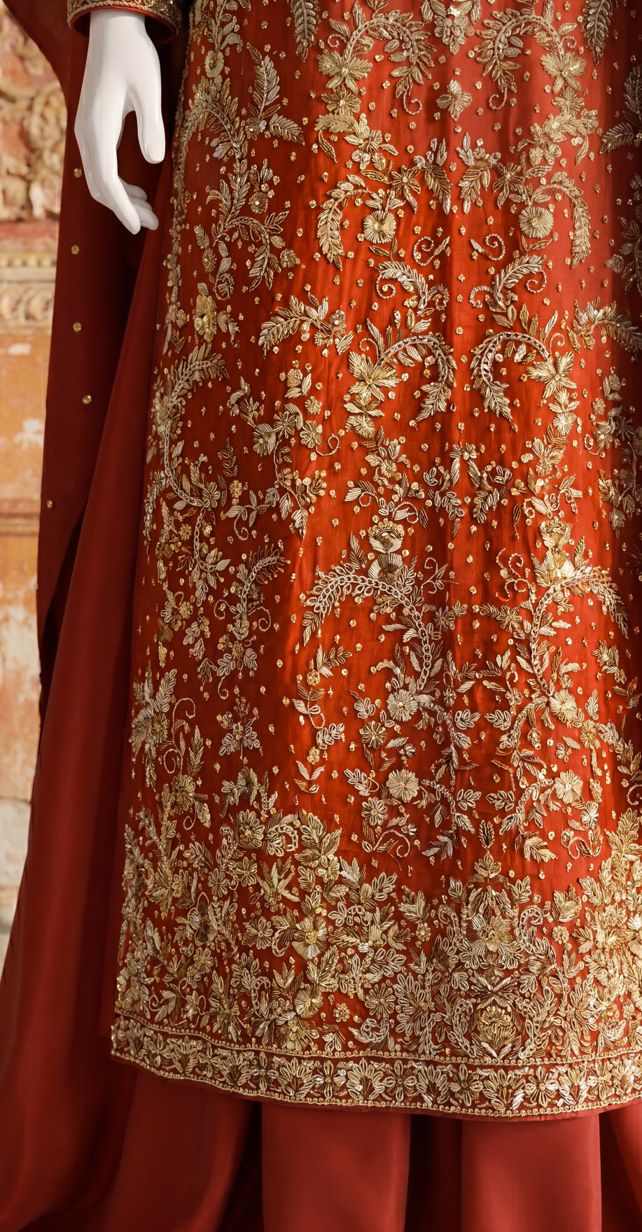 Farasat | Lehenga | Orange